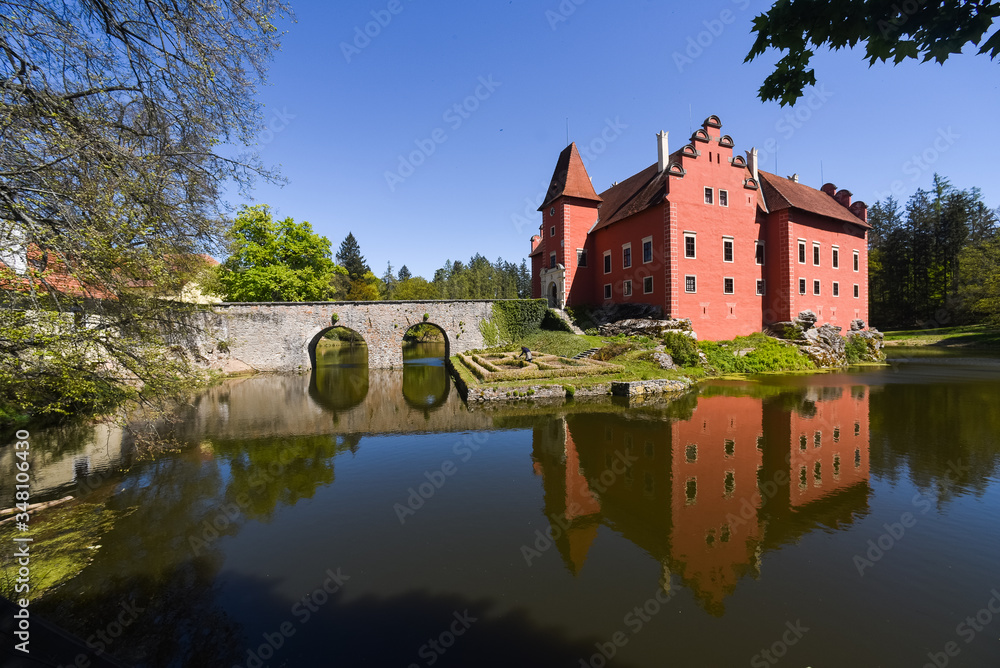 The red water State Chateau Cervena Lhota (Czech Republic, Eastern Europe) 7.10.2020