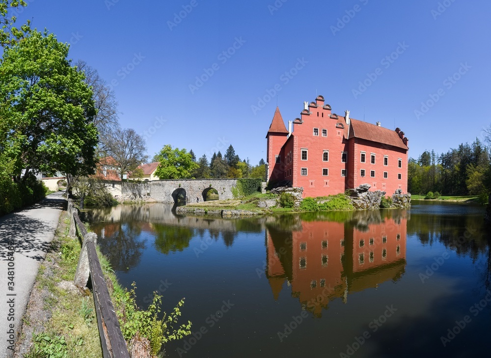 The red water State Chateau Cervena Lhota (Czech Republic, Eastern Europe) 7.10.2020