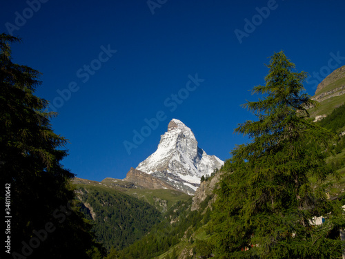 Matterhorn under the bright light of sunny day