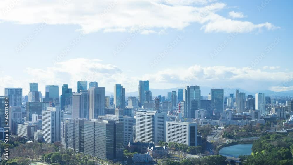東京風景 タイムラプス 国会議事堂方面 東京風景 タイムラプス 国会議事堂方面