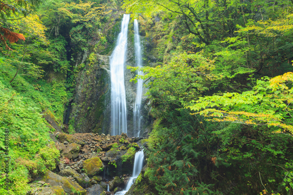 Obraz premium Mikaerino-taki (Look back waterfalls), Japan.