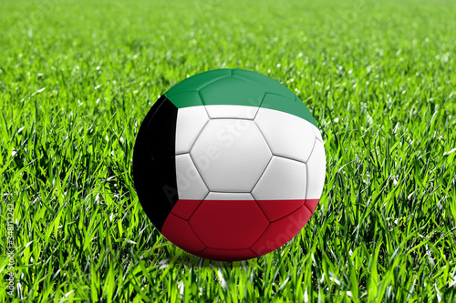 Kuwait Flag on Soccer Ball