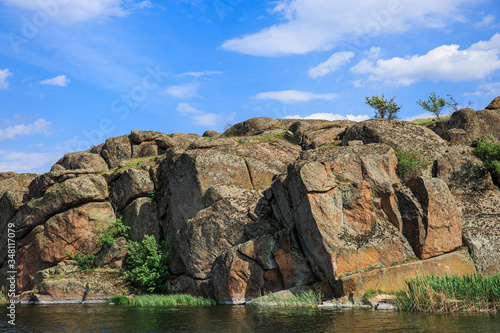 Granite stones in the steppe