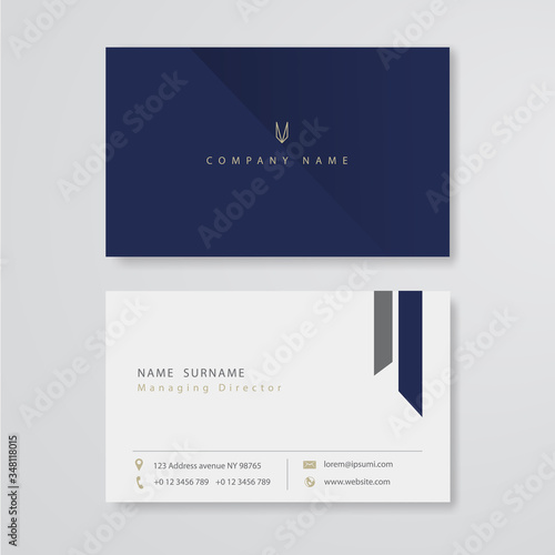 Business card flat design vector template