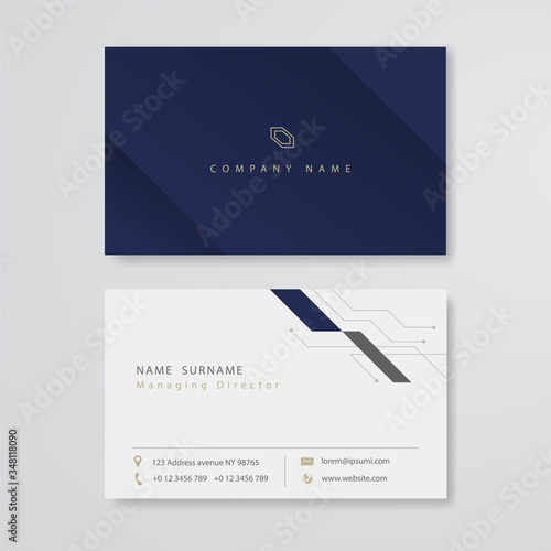 Business card flat design vector template