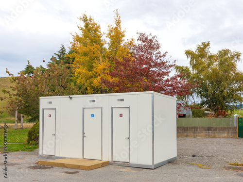Temporary toilet.