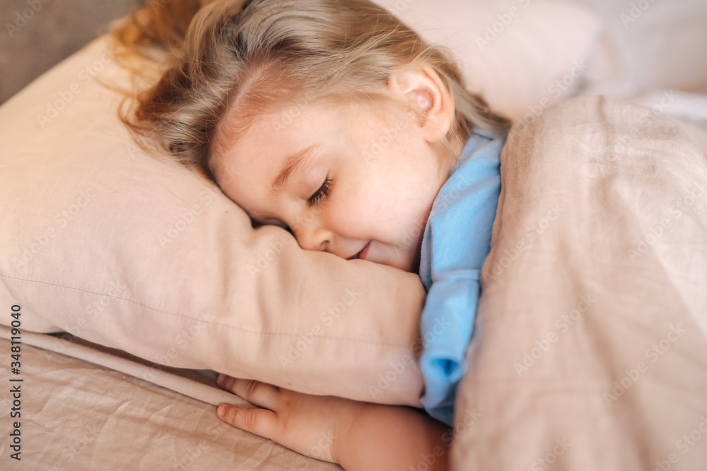 cute little girl sleeping in bed cute little girl sleeping in bed