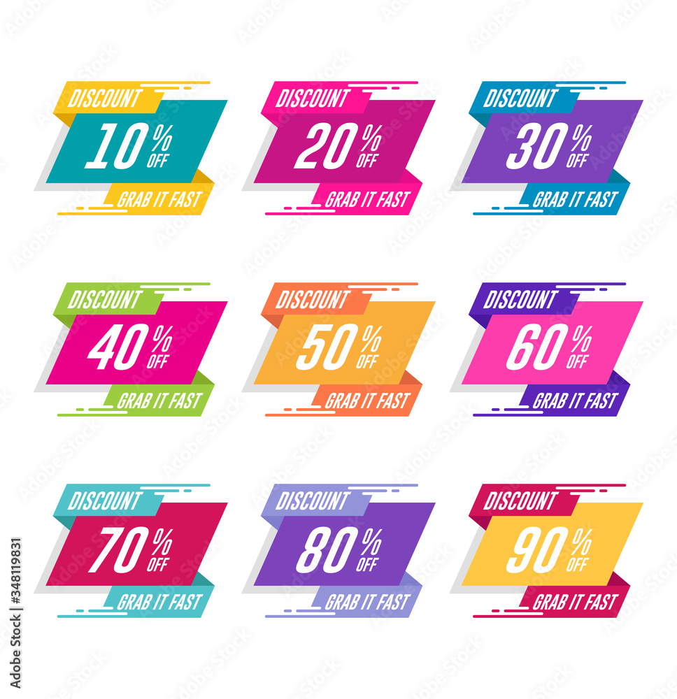 Discount sale symbol element with modern colorful shape design. Discount sale symbol element with modern colorful shape design.