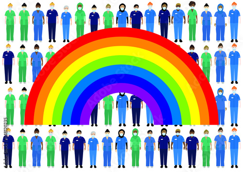 NHS staff rainbow coronvirus pandemic 2020