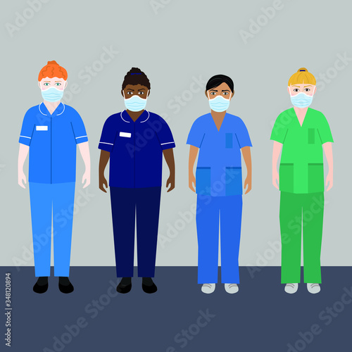 Selection of NHS nurse characters