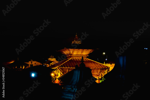 Pashupatinath Temple Kathmandu at Night photo