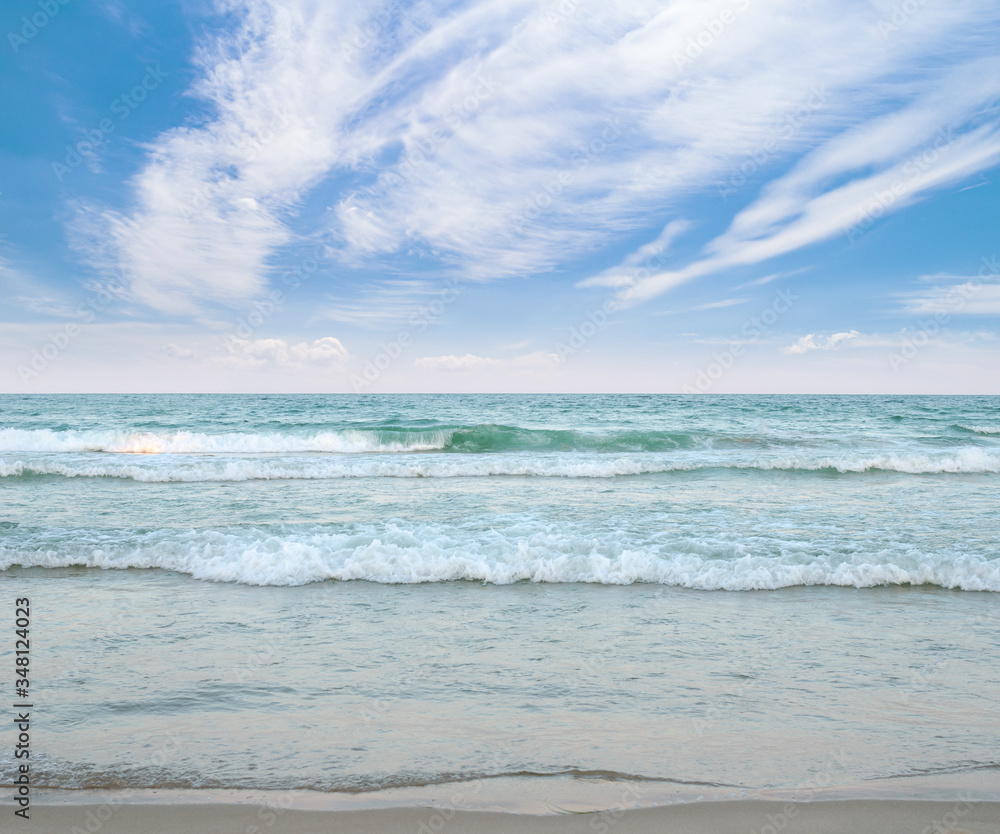 Waves at sea or ocean in the evening. Waves at sea or ocean in the evening.