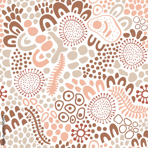Vector Seamless Pattern with Viruses