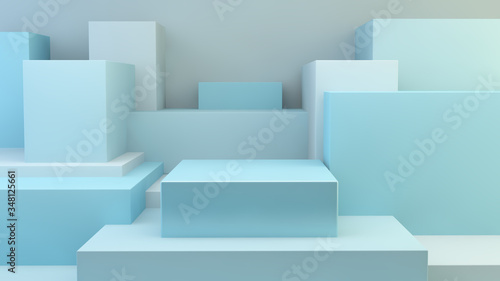 Blue cubes platform