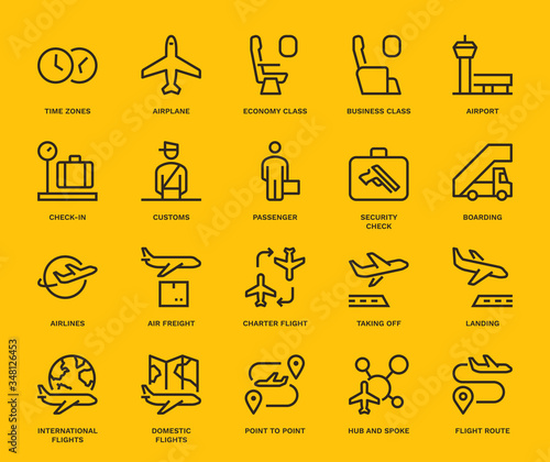 Air Travel Icons.