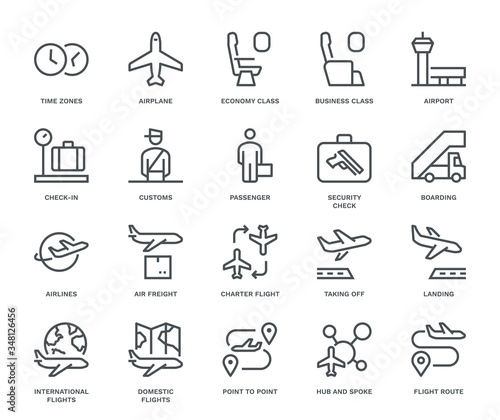 Air Travel Icons.