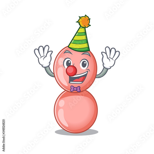 cartoon character design concept of cute clown neisseria gonorrhoeae