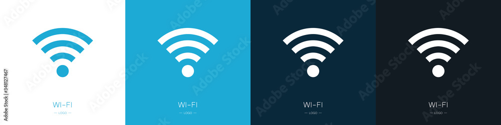 Set of wi-fi zone logos. Collection. Modern style vector illustration.
Set of wi-fi zone logos. Collection. Modern style vector illustration.