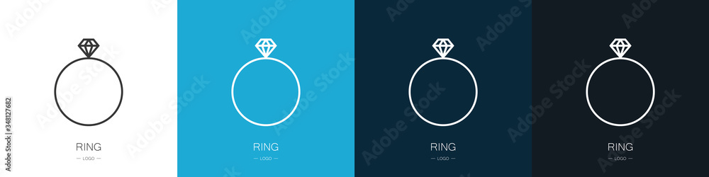 Set of logos rings. Collection. Modern style vector illustration.
Set of logos rings. Collection. Modern style vector illustration.