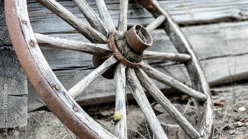 old wooden wheel