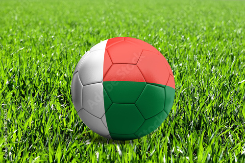 Madagascar Flag on Soccer Ball