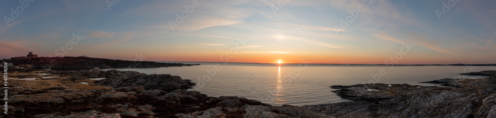 Sunset at the north port of Marstrand