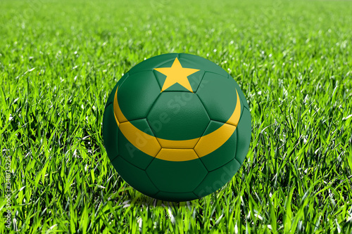 Mauritania Flag on Soccer Ball