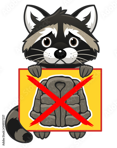 Anti fur coats raccoon