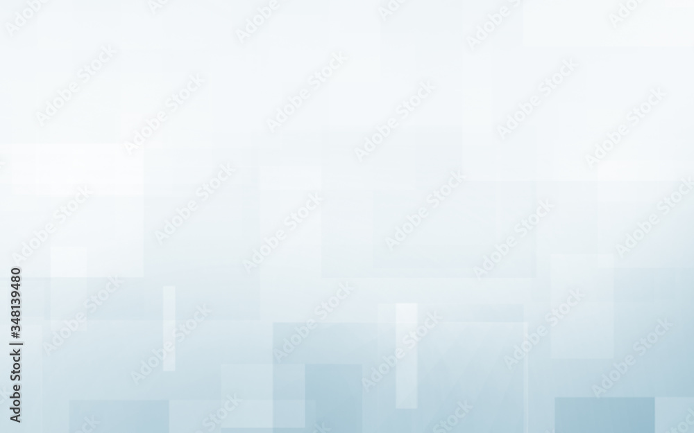 Abstract blue white and gray polygon square pattern gradient background. with space for concept design Technology and modern. 3d render illustration.
