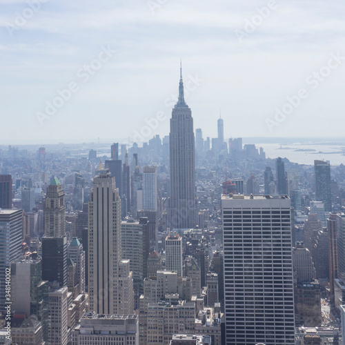 New york city skyline view with the empire state building