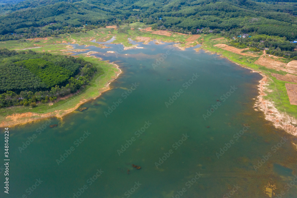 Beautiful scenery of dam with mountain and lake view at Thailand, Asia. Beautiful scenery of dam with mountain and lake view at Thailand, Asia.