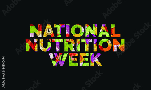 Vector illustration on the theme of national Nutrition week observed each year from September 1st to 7th.