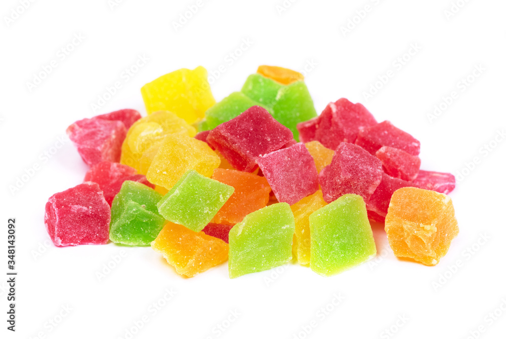 Heap of candied fruit isolated Heap of candied fruit isolated