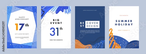 Set of abstract creative artistic templates. Universal cover Designs for Annual Report, Brochures, Flyers, Presentations, Leaflet, Magazine.