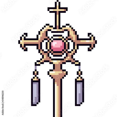 vector pixel art isolated holy pillar