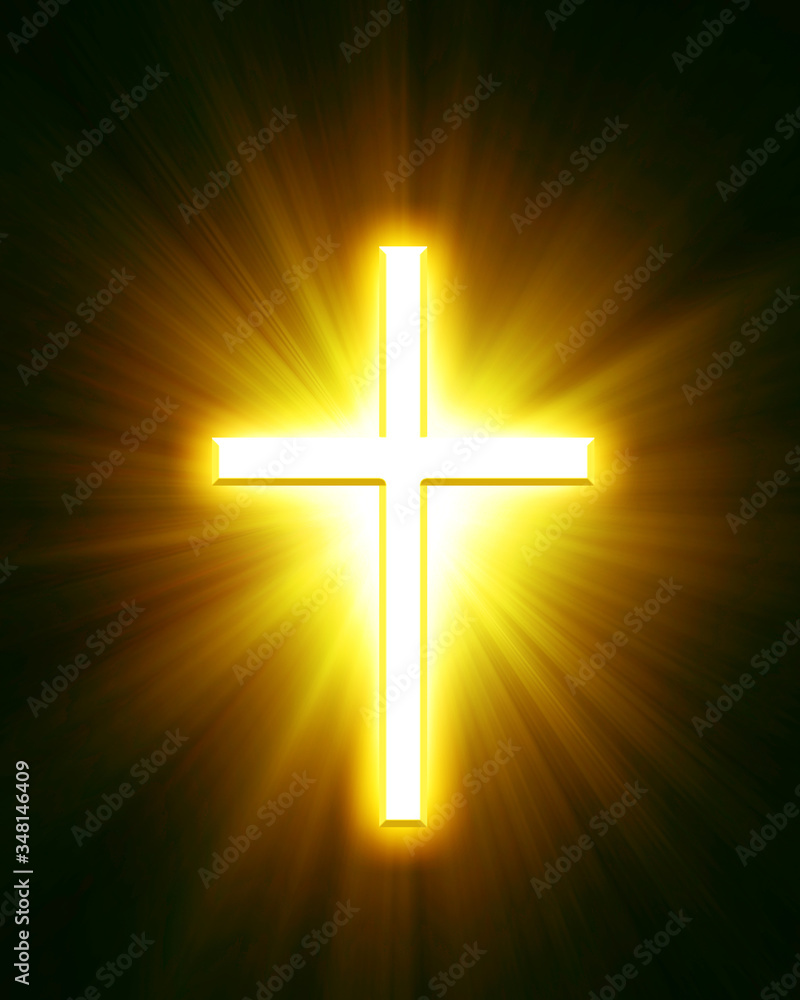 Glowing cross Glowing cross