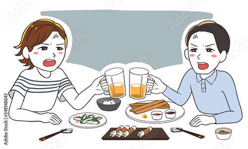 男友達と飲みで言い争い