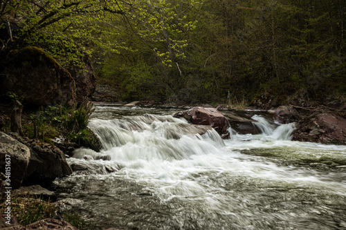 Clean and speed mountain river on Old Mountain (stara planina) in Serbia