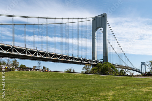Famous suspension bridge that connects Staten Island to Brooklyn  New York