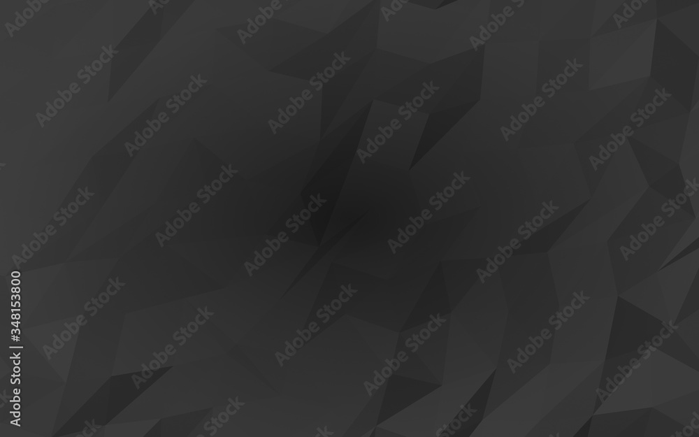 Black abstract background. Lowpoly backdrop. Gloomy crumpled paper. 3D illustration Black abstract background. Lowpoly backdrop. Gloomy crumpled paper. 3D illustration