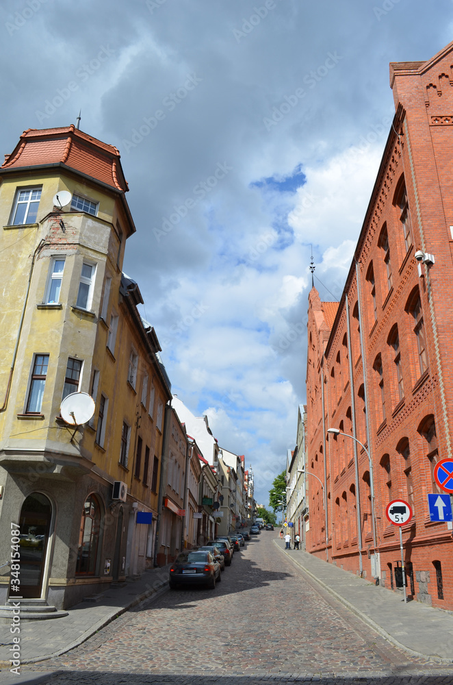 Stare miasto w Olsztynie latem/The old town in Olsztyn by summertime, Warmia, Poland