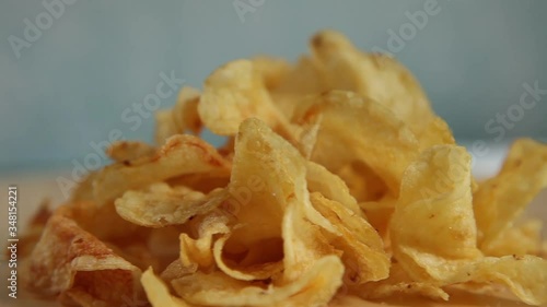 Chips potatoes rotating