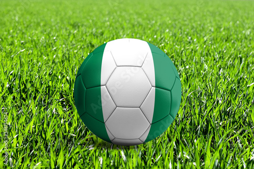 Nigeria Flag on Soccer Ball