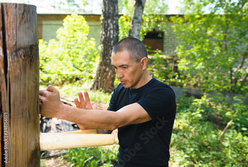 Wing Chun-martial art  martial arts  fighter  training  Wooden Dummy