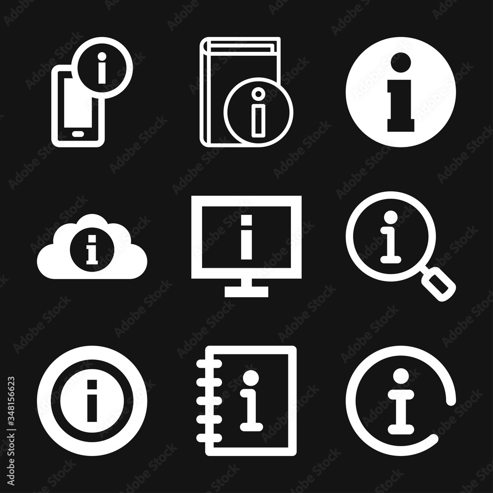 Information icon, vector symbol used for assistance and tourism Information icon, vector symbol used for assistance and tourism
