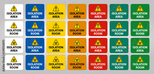 Biohazard Isolation area and room sign On White Background,Vector Illustration EPS.10
