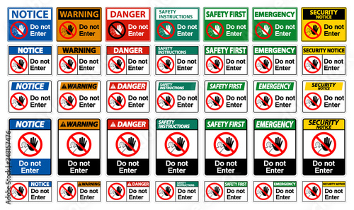 Do Not Enter Symbol Sign Isolate On White Background,Vector Illustration EPS.10