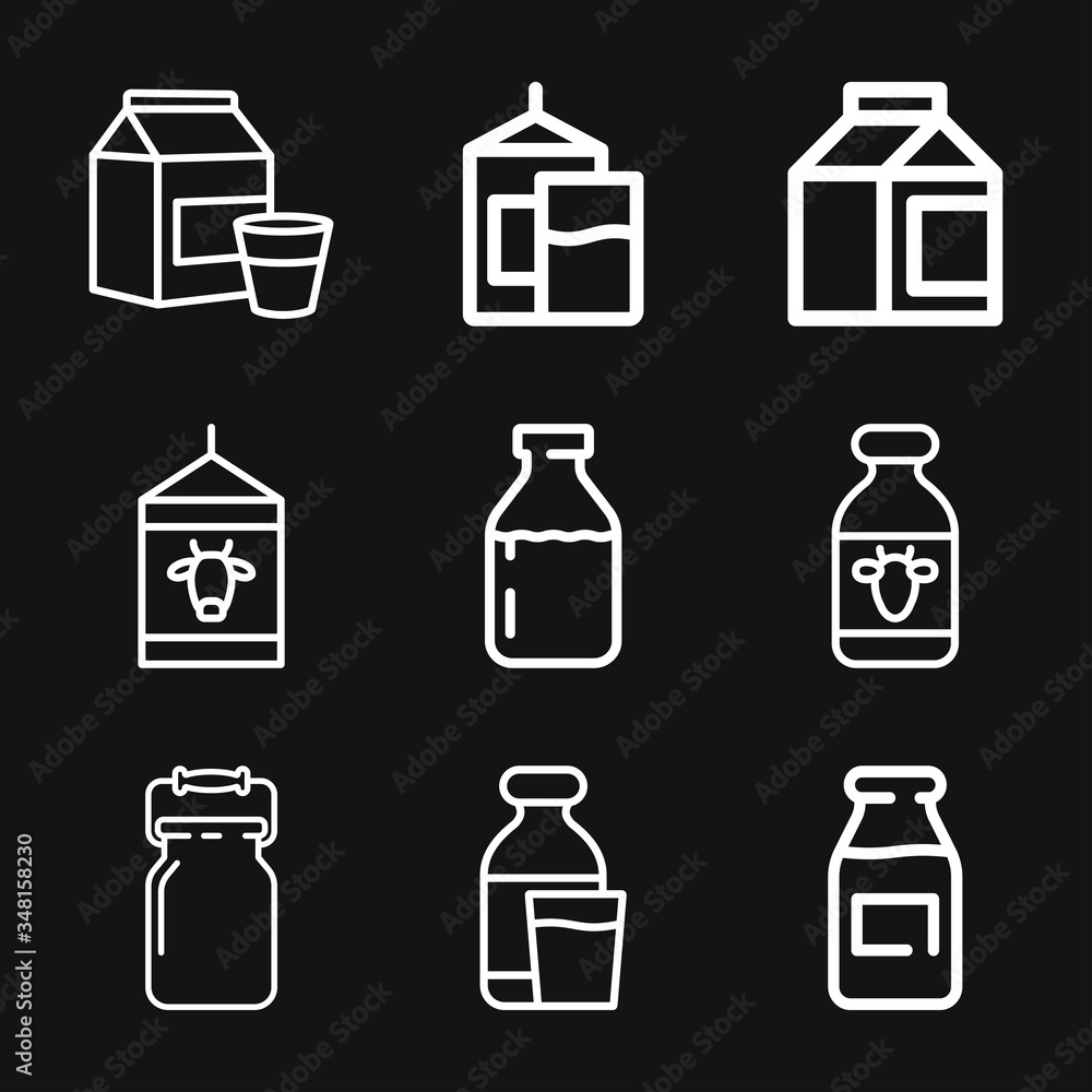 Milk icon, symbols for fresh natural food design Milk icon, symbols for fresh natural food design