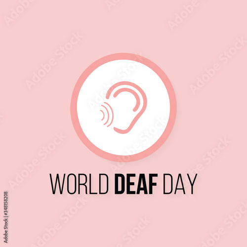 Vector illustration on the theme of World Deaf day observed each year in September.