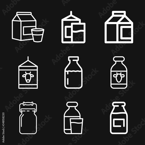 Milk icon, symbols for fresh natural food design